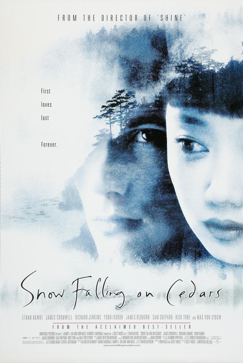 Portada de Mientras nieva sobre los cedros (Snow Falling on Cedars)